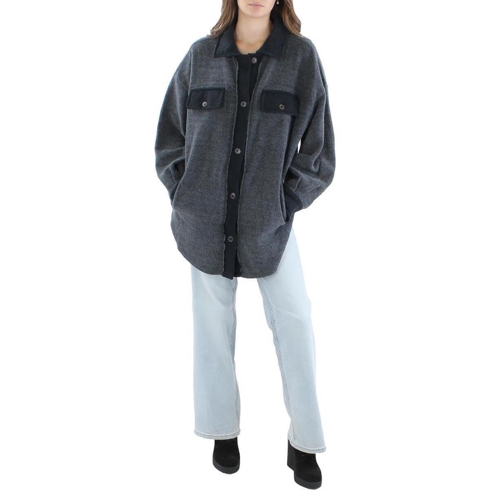 Free People Distressed Ruby Jacket Button Elbow P… - image 1